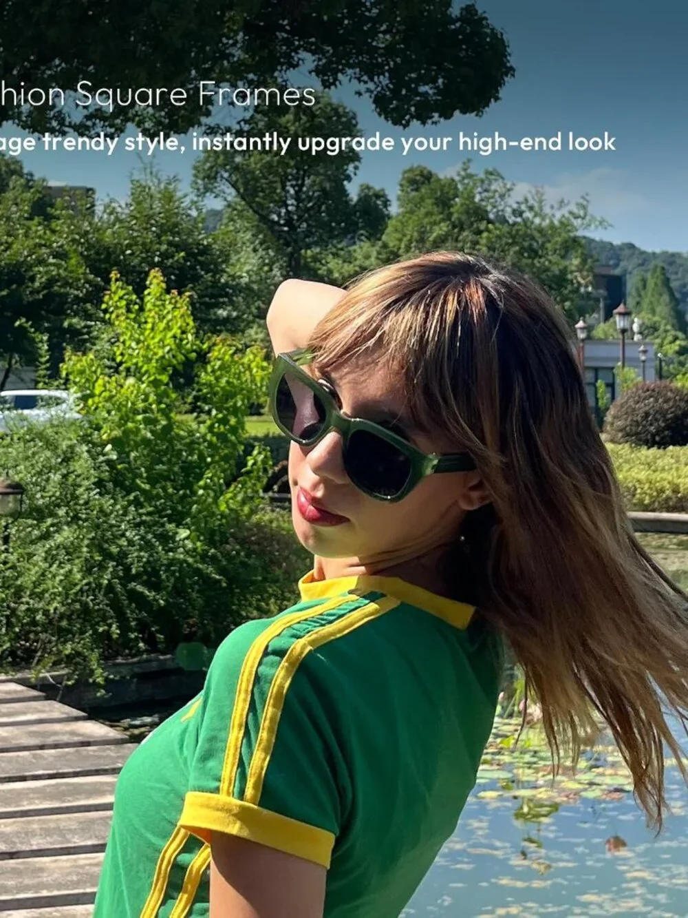 Women's UV400 Vintage Polarized Square Sunglasses - Stylish Outdoor Essential